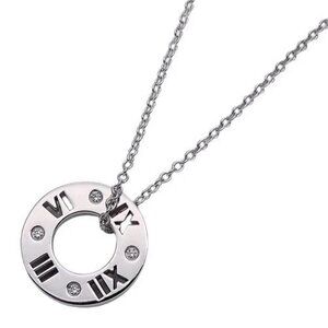 TIFFANY & CO Diamond Atlas Circle Necklace